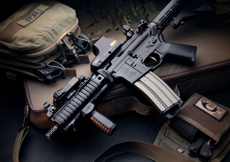 camo, 4K, Defender 2000, ASG, LMT, ammunition, assault rifle, bullets