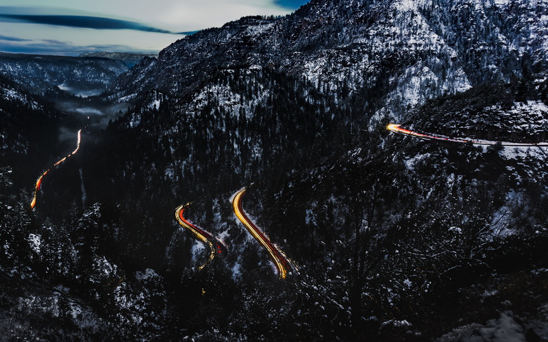 nature, sky, water, beauty in nature, trees, light trails, day, birds eye view, rock, snow, photography, tranquil scene, tranquility, outdoors, rock - object