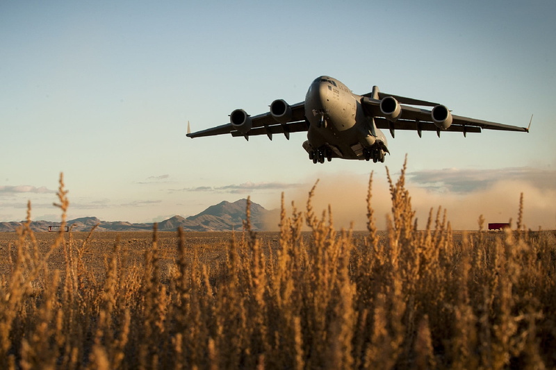 runway, grass, nature, flying, outdoors, air vehicle, low angle view, flew, 1080P, clear sky, on the move, motion, mode of transportation, transportation