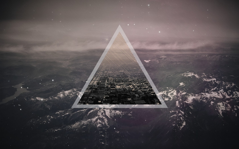 polyscape, 720P, digital art, triangle