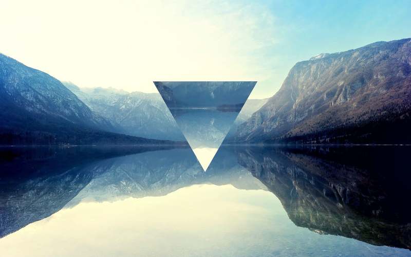 sky, no people, mountains, waterfront, tranquility, standing water, digital art, day, idyllic, body, reflection, mountain, outdoors, nature, scenics - nature