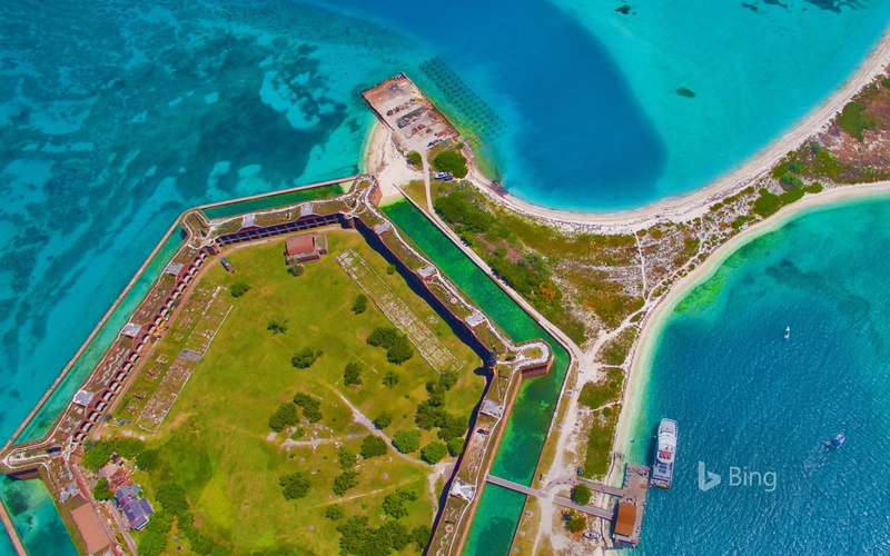 beach, land, florida, scenics - nature, architecture, bing, dry, national, swimming pool, no people, park, turquoise colored, sea, pool, aerial view, blue