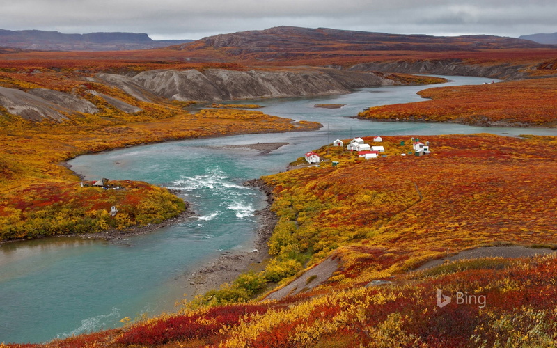 wal, 1080P, environment, fishing, nunavut, nature, tranquil scene, rock, autumn, tranquility, idyllic, sky, land, canada, landscape, mountain, scenics - nature