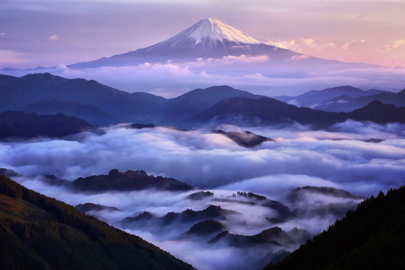 mist, 1080P, Mount Fuji, Japan, clouds