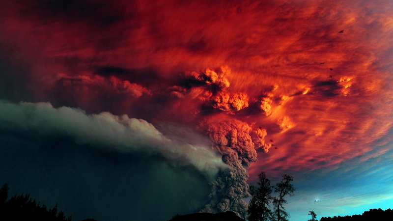 no people, beauty in nature, puyehue, sky, volcano, lava, puyehue-cordón caulle, cloud - sky, heat - temperature, evening, volcanic landform, puyehue national park