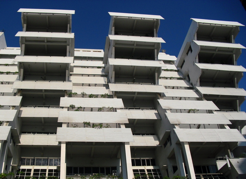 modern building, in a row, modern, residential District, design, building Exterior, architecture, day, low angle view, concrete, urban Scene, east java