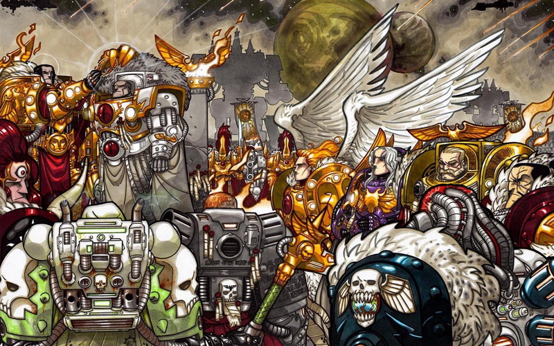 blood, 720P, warhammer, marines, fists, space, 40k, angel, marine, primarch, imperial, emperor