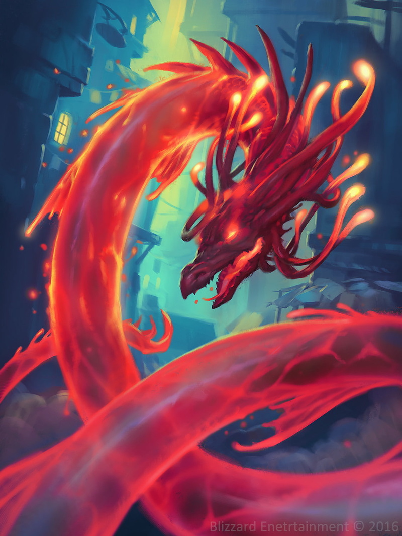 dragon, fire, Slawomir Maniak, salamanders, city, 720P