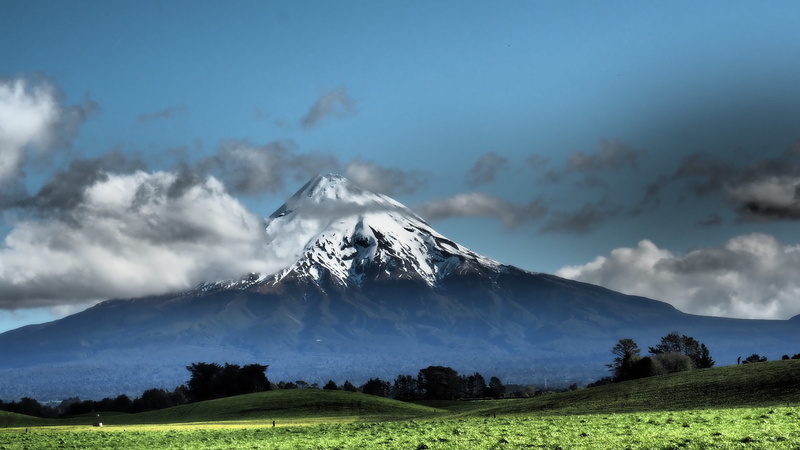 snowcapped mountain, cold temperature, outdoor, cloud - sky, tranquility, tranquil scene, landscape, scenery, egmont, non-urban scene, environment, scenics - nature