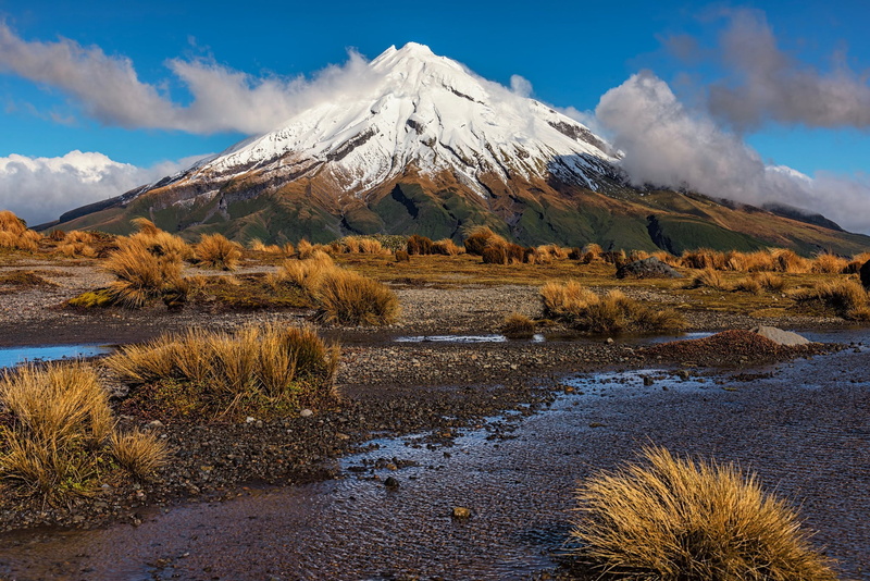 Taranaki, mountain, New Zealand, 1080P