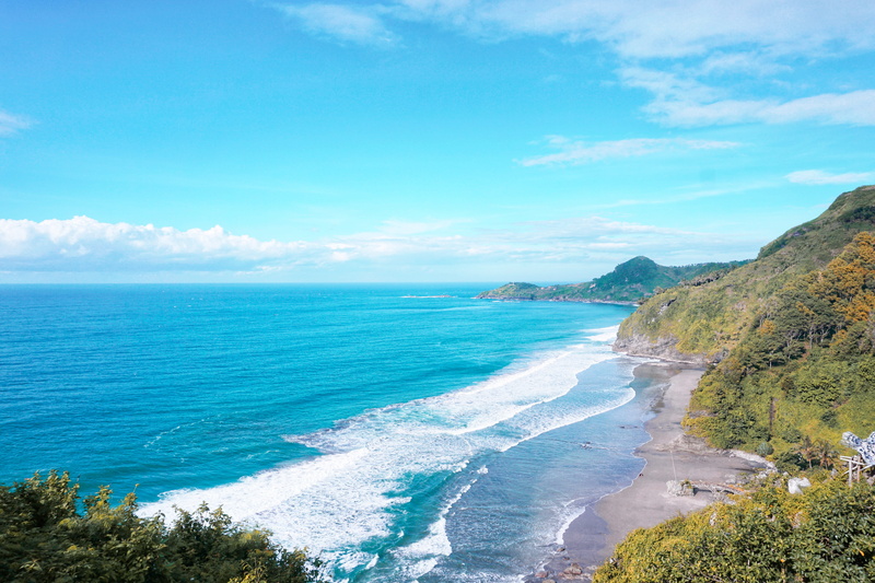 indonesia, tourism, cloud - sky, nature, ocean, 5K, hill, day, beach, idyllic, water, sky, tranquility, wave, land, beauty in nature, sea, tranquil scene