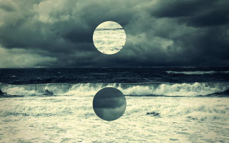 abstract, digital art, storm, backgrounds, 720P, beauty in nature, tranquility, sphere, sea, earth, fantasy, scenics - nature, mystery, light - Natural Phenomenon