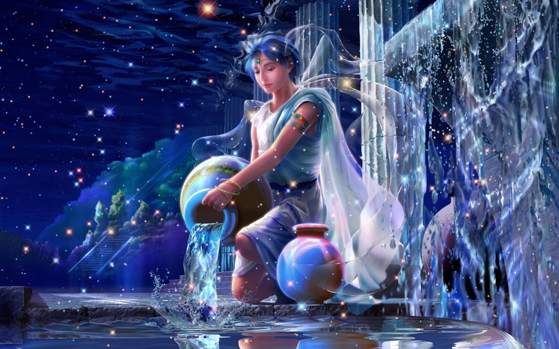 kagaya, 1080P, yutaka, zodiac, art, fantasy, aquarius