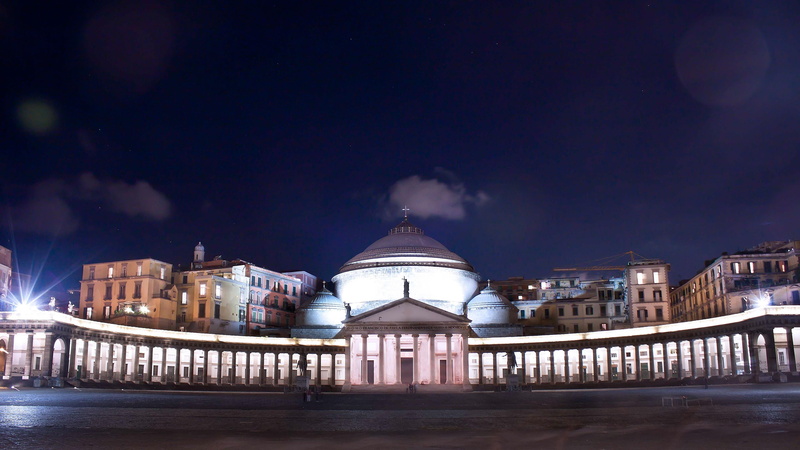 architecture, built structure, sky, cloud - sky, outdoors, government, street, lights, dome, city, naples, building, nature, italy, dusk, pollution, europe