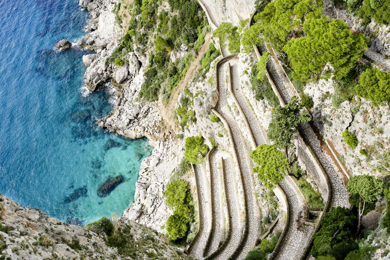 outdoor, krupp, italy, Path, road, landscape, tranquility, tranquil scene, travel Destinations, scenics - nature, capri, curve, day, arial view, Italy