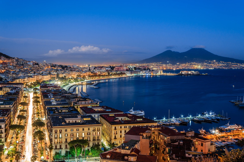 harbour, Italy, 1080P, transportation, building exterior, mountain, nature, cars, architecture, buildings, outdoors, the sky, night, cityscape, no people