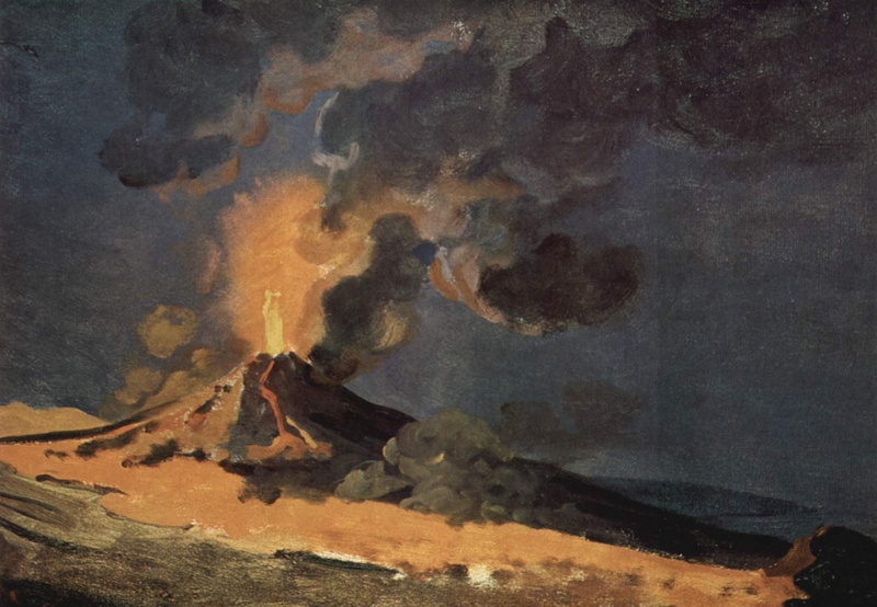 classic art, environmental issues, day, landscape, sky, textured effect, smoke - physical structure, geology, no people, 1080P, air pollution, beauty in nature