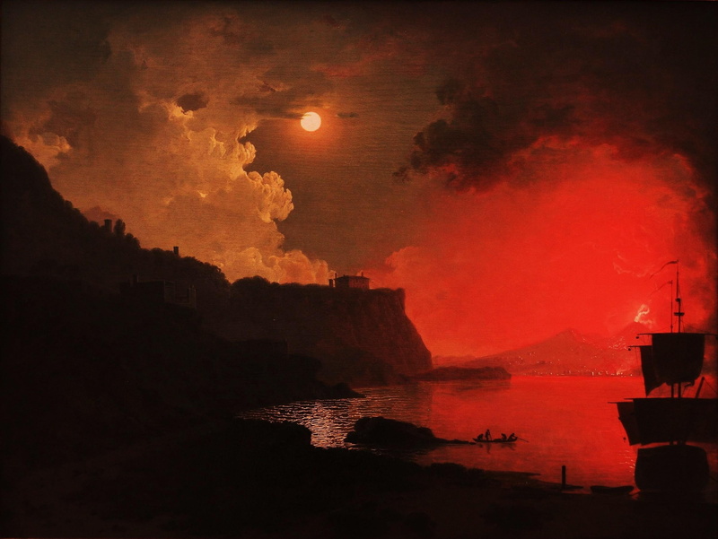 vesuvius, view, nature and landscapes, ocean, posillipo, mount vesuvius, 1080P
