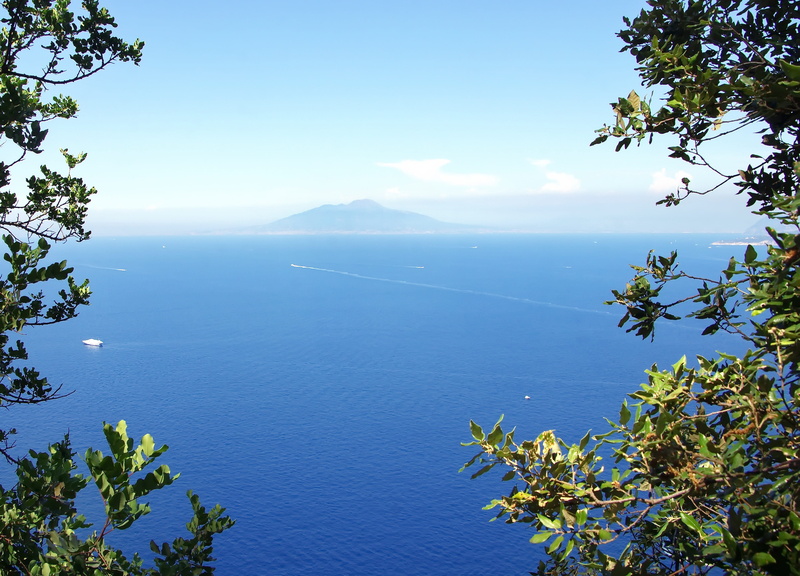 colors, panoramic, scenics, day, Vesuvius, tranquil scene, outdoors, sun, tree, panorama, Italy, horizon over water, non-urban scene, sea, Capri, 4K, beauty in nature
