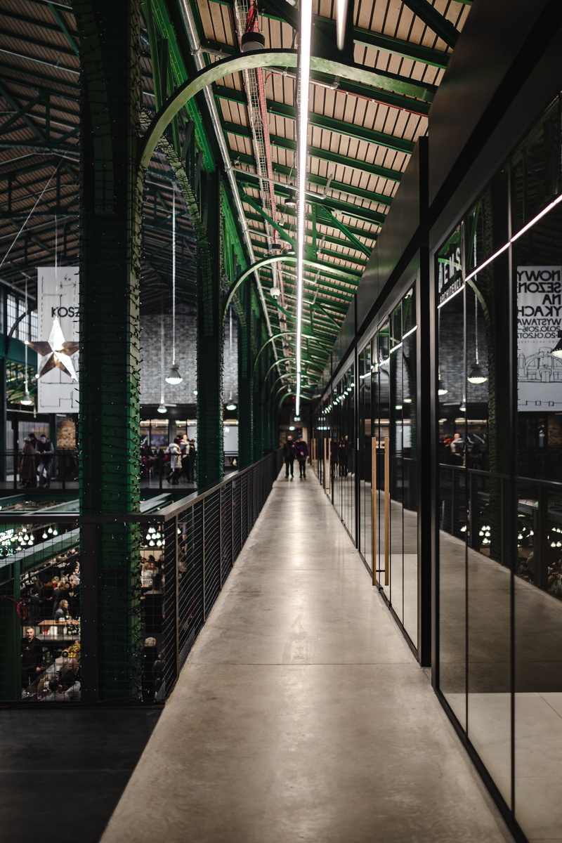 interiors, shoppers, known, the way forward, commonly known, People, illuminated, day, food court, koszyki, marketplace, building, Warsaw, built Structure