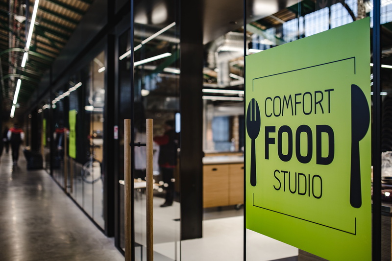 script, capital letter, koszyki, people, building, city, food court, interiors, known, information sign, marketplace, day, warsaw, transportation, food