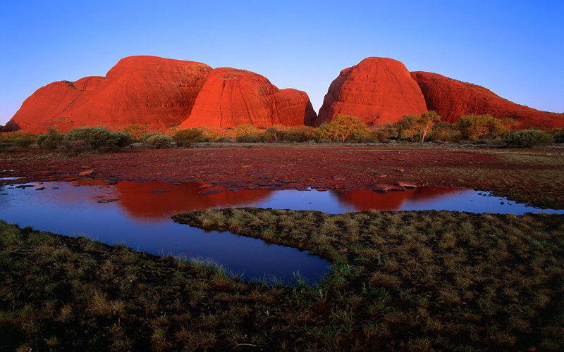 tjuta, kata, 2K, sandstone, rock, hd, uluru, also, national, known, huge, park, australia, ayers