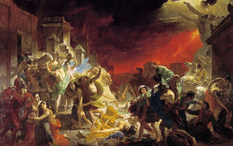 painting, days, pompeii, 1080P