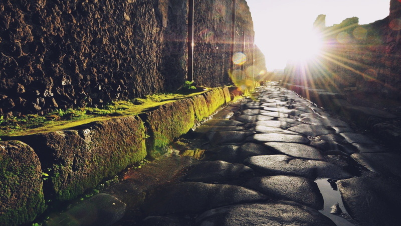 720P, Sun, Italy, street, Campania, Pompeii