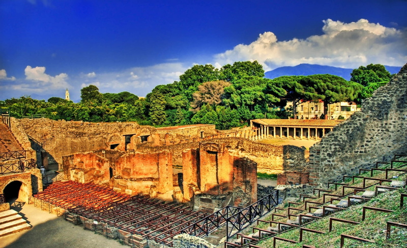 1080P, building exterior, travel destinations, brown, Italy, history, Europe, old, outdoors, old ruin, ancient history, day, pompeii, tourism, Ruins, archaeology