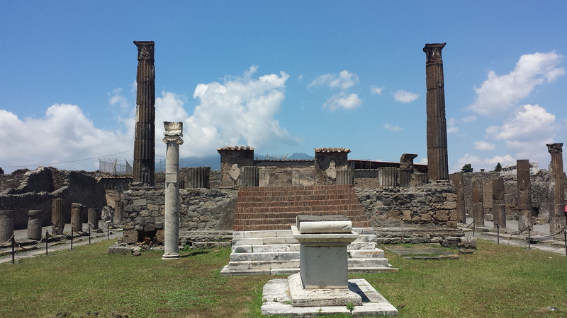 ancient, nature, monument, stone material, white, architectural column, the past, Pompeii, sky, ruined, building exterior, outdoors, old ruin, no people