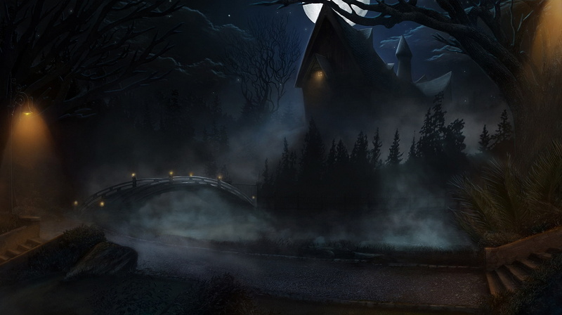 environment, motor vehicle, house, outdoors, art, motion, bridge, transportation, 1080P, no people, car, plant, sky, trees, the moon, pool, smoke - physical structure