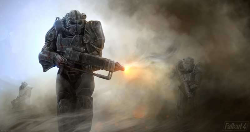 720P, Fallout 4, Fallout, power armor, sandstorms, dust