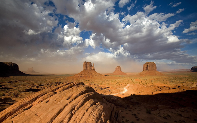 builds, land, sandstorm, nature, sandstone, tranquility, ian, shive, landscape, desert, mittens, environment, part, no people, valley, rock, idyllic, navajo
