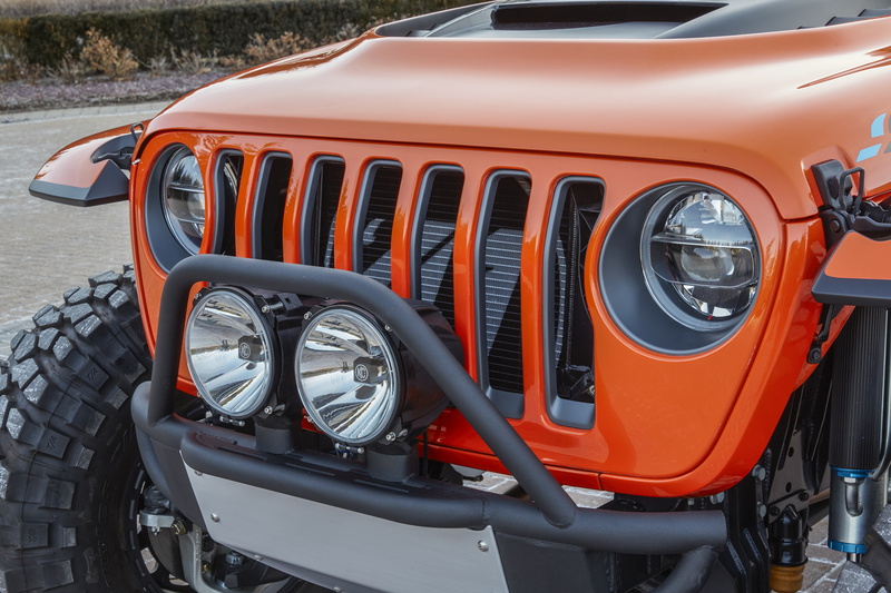 2018, land vehicle, jeep, transportation, mopar, sandstorm, concept, day, luxury, car, retro styled, wheel, travel, headlight, outdoors, stationary, mode of transportation