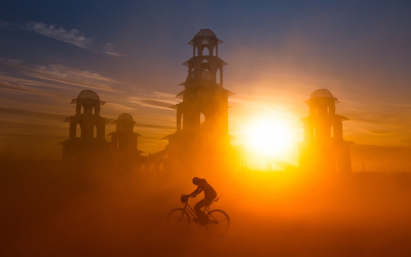 sunset, desktop, hd, sandstorm, 2K