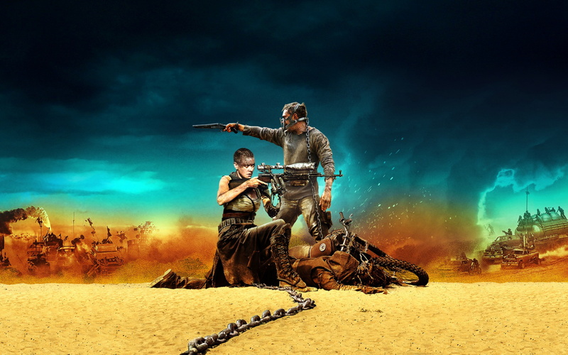 desert, motorcycle, mad max, charlize theron, Download 3840x2400 Mad max, rifle, fury road backgrounds, 4K, Tom Hardy