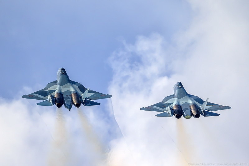 1080P, Sukhoi Su-57, warplanes, Russian Air Force