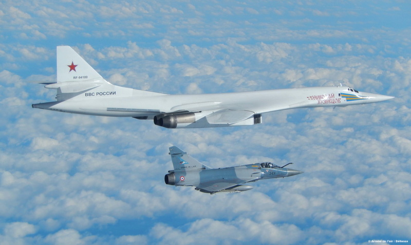 Tupolev Tu-160, Dassault Mirage 2000N, 1080P, Russian Air Force