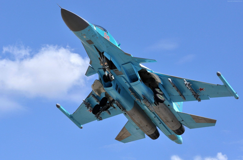 Russian army, air force, Russia, Sukhoi Su-34, fighter aircraft, 2K