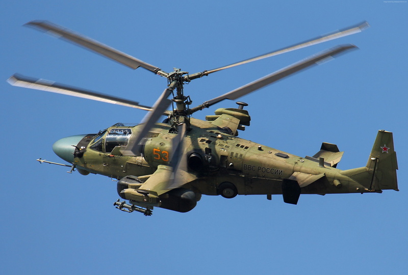 Russian army, fighter helicopter, 4K, Kamov Ka-52 Alligator, air force