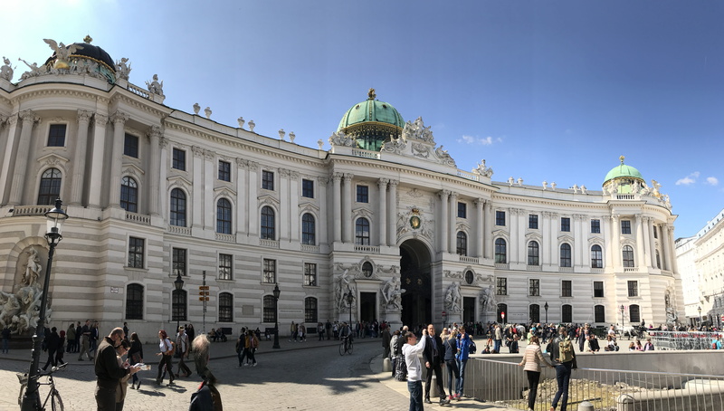 city, built structure, tourism, architectural column, group of people, austria, clear sky, building exterior, travel, vienna, travel destinations, large group of people