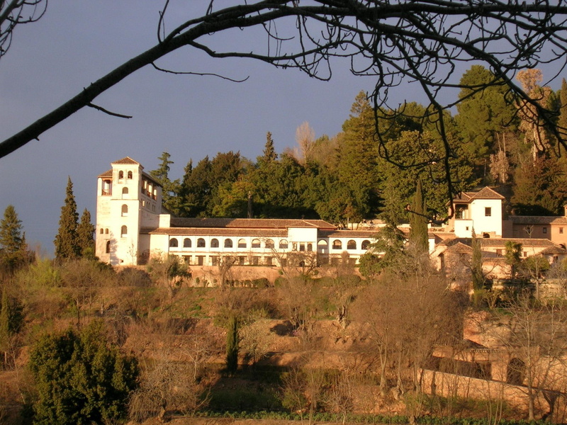 palacio de generalife, de, spain, generalife, xxl, granada, building, white, animals, concrete, unesco, 1080P, palacio