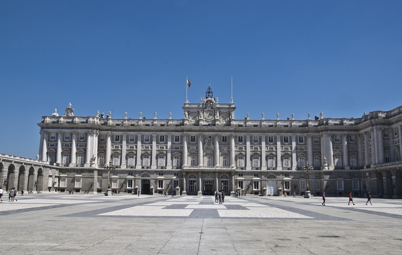facade, tourism, Royal Palace, the past, 2K, Architectural, sunny, Madrid, architectural column, travel destinations, city, travel, colonnade, architecture