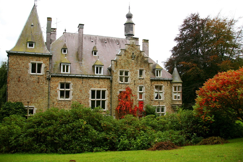 green color, casa, belgica, palacio, architecture, sky, no people, the past, plant, built structure, house, grass, tree, window, history, residential district