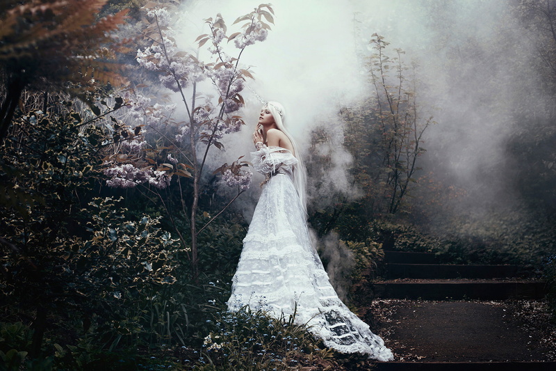 girl, art, fantasy, dress, Bella Kotak, 1080P