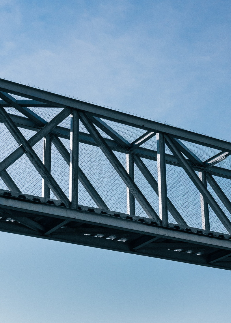 cloud - sky, day, blue, sky, built structure, ciudad de méxico, pattern, sunlight, metal, road, connection, 2K, transportation, nature, cars, mexico, bridge