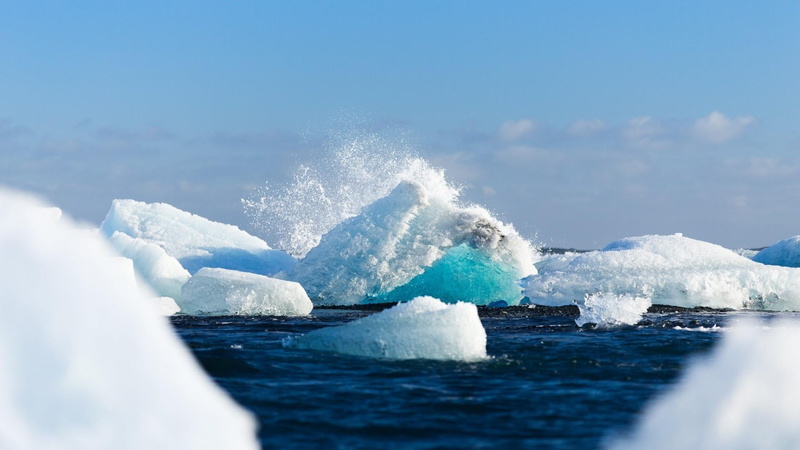 sky, ice, north pole, water, iceberg, sea, beauty in nature, cold temperature, floating on water, winter, scenics - nature, outdoors, blue, arctic ocean