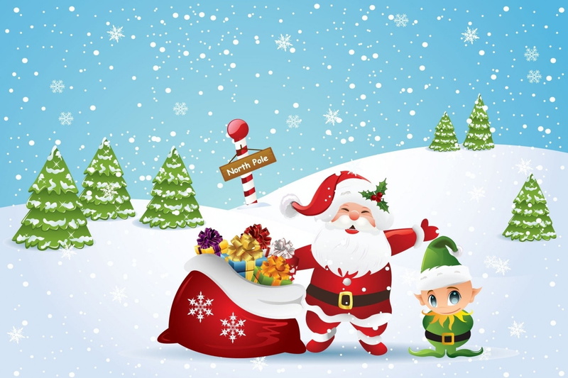 Snowfall, Elf, 1080P, Tree, Snow, Holiday, Gift, Christmas, Santa Claus, North Pole
