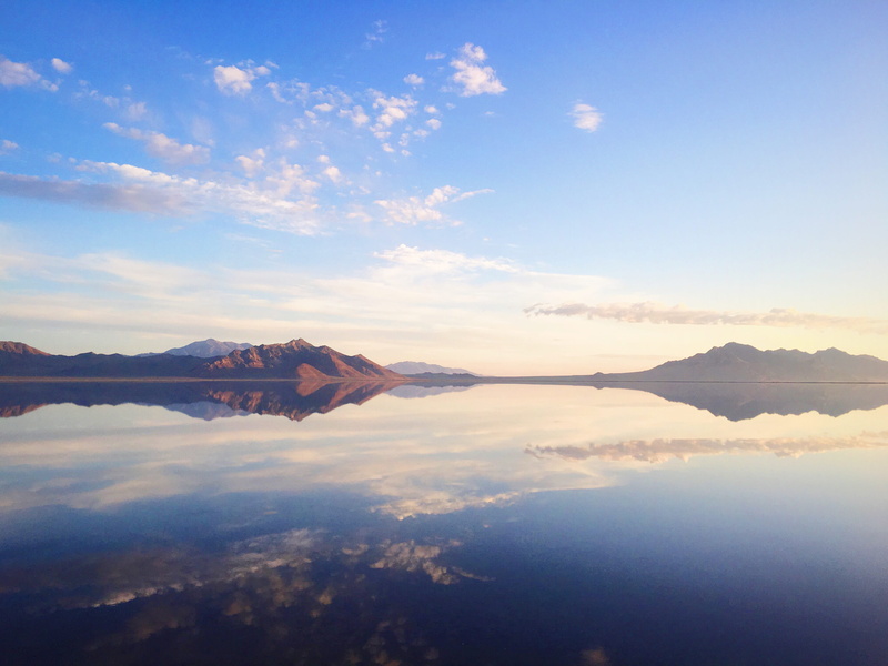 salt flats, 4K, utah, united states, scenics - nature, sunrise, above, blue, beauty in nature, bonneville salt flats, mountain range, mountain, cloud - sky