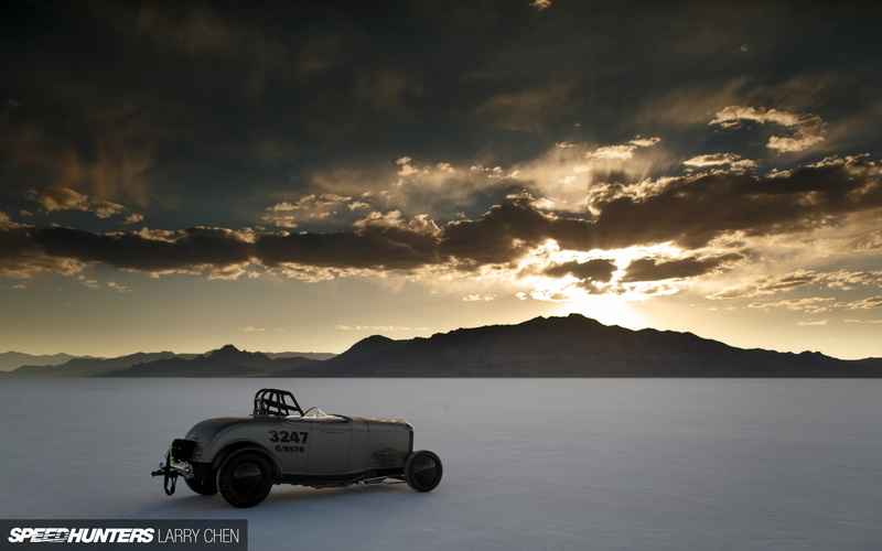 salt, flat, sunset, clouds, hot, 1080P, rod, hd, car, classic, cars